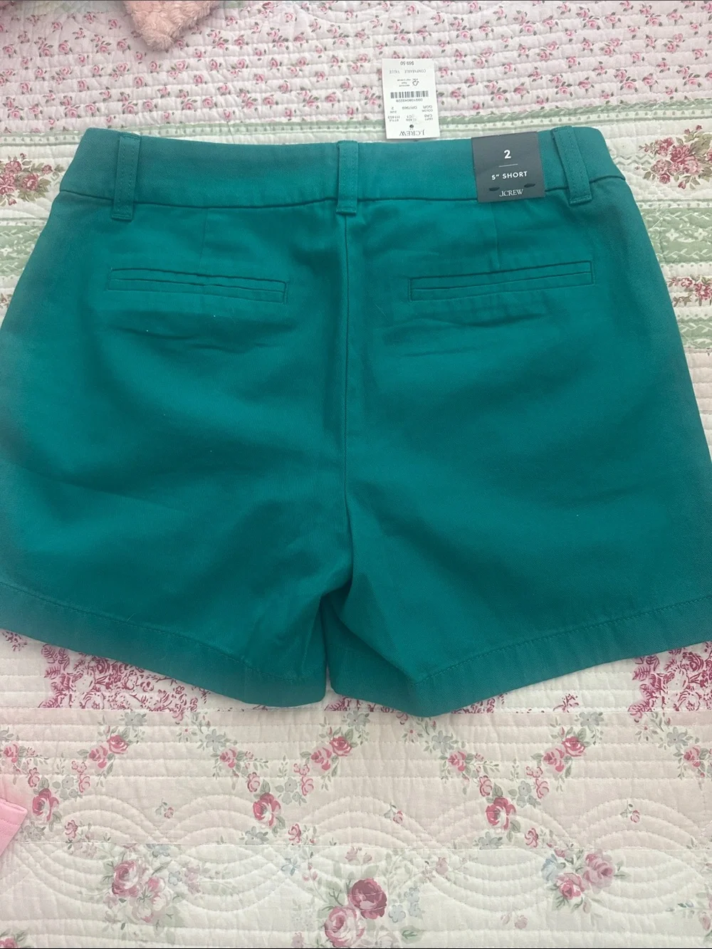 J. Crew Teal Cotton Chino Bermuda Shorts